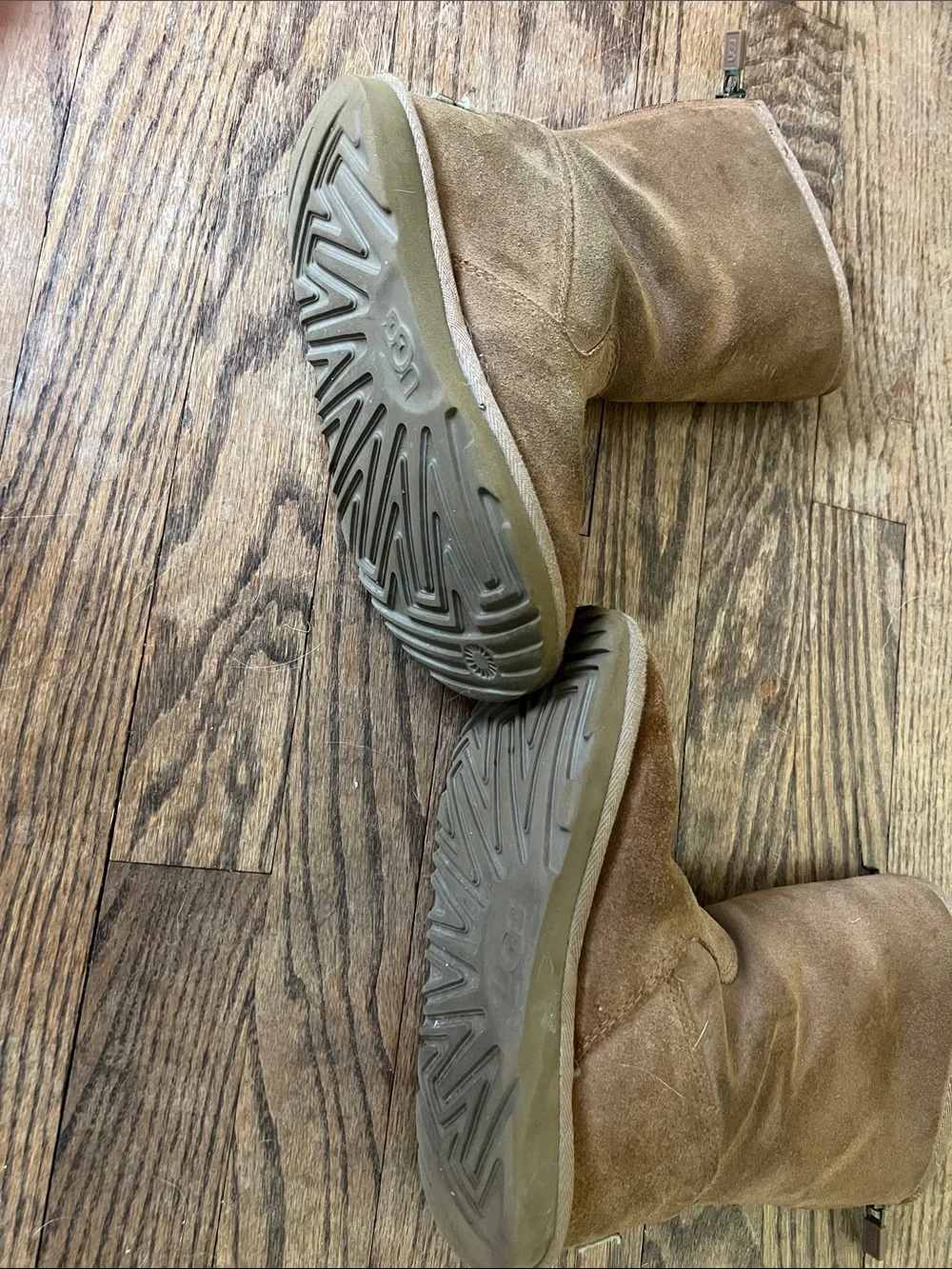 UGG Chestnut Tan Shearling-Lined Boot Interior Detail
